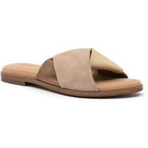Crevo | Emery Blush Leather Slip On Slide Sandal, Size 11 NIB